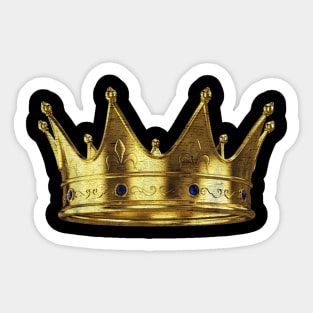 New King Crown Gold Sticker